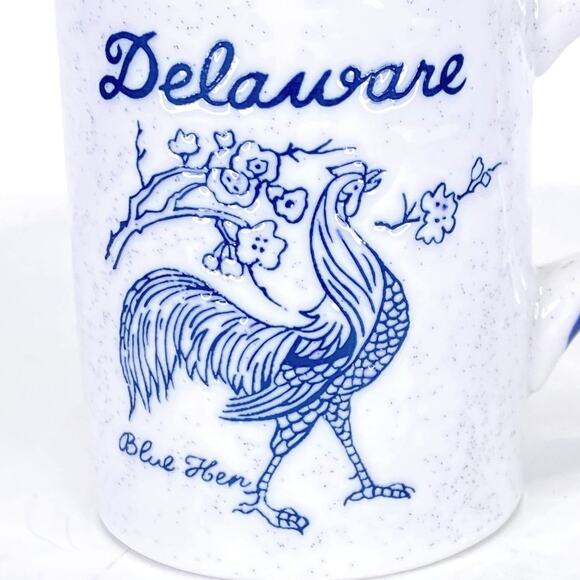 DELAWARE BLUE HEN Ceramic Mug 8oz State Bird University Mascot Gamecock Souvenir - Picture 2 of 7